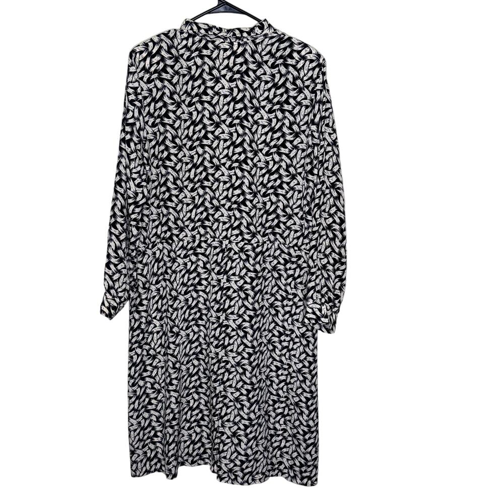 Philippe Marcel Vintage 80s Black & White Secretary Dress size 20 - Picture 4 of 7